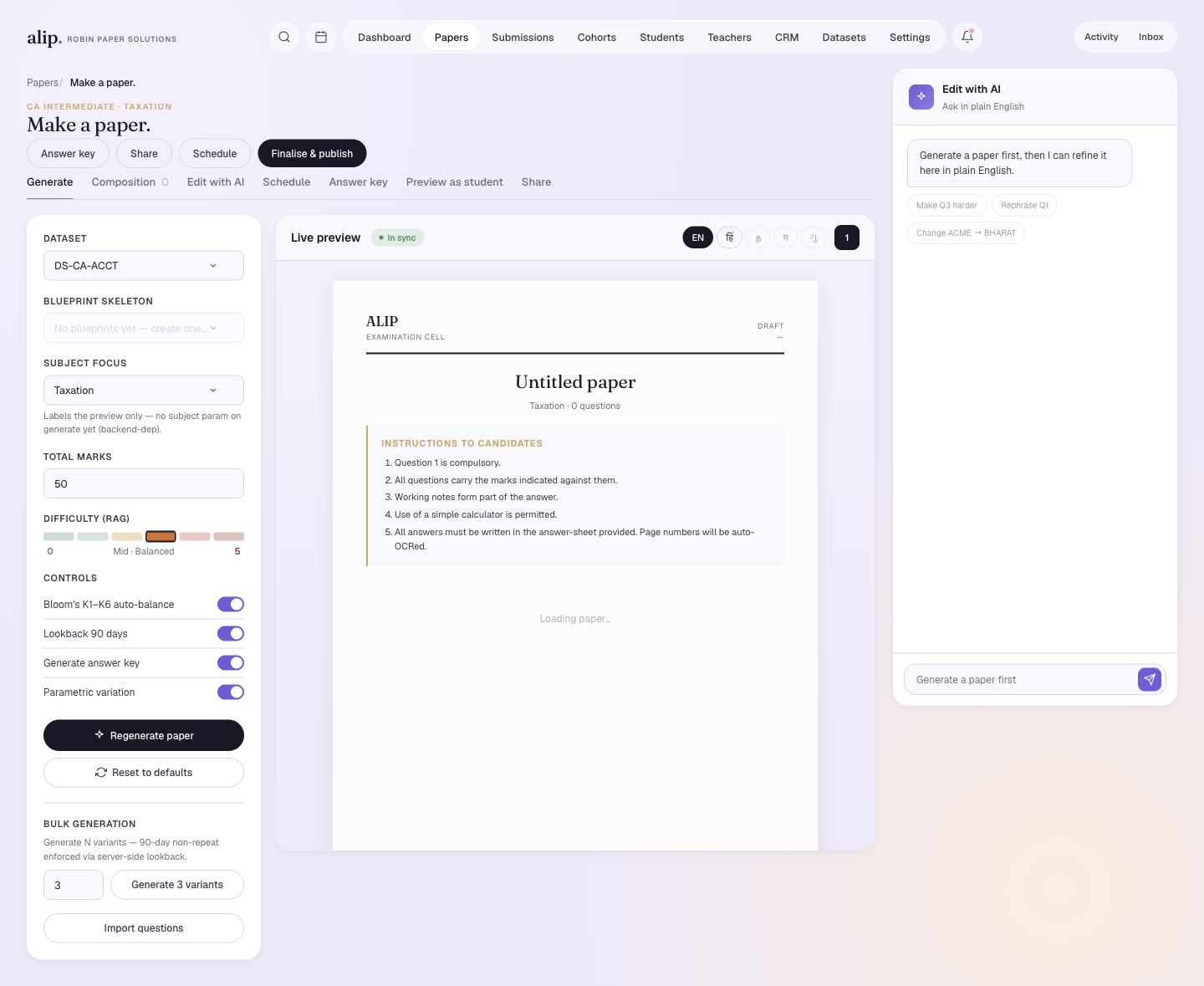 alip. operator make-paper / AI coworker